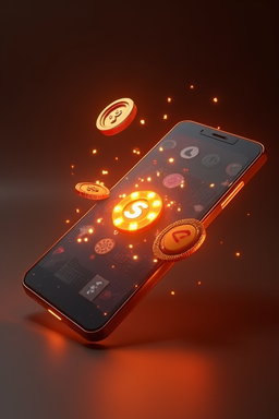 Smartphone mit Chicken Road Demo App